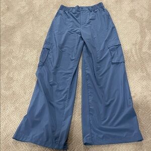 Aerie Blue Wide-Leg Track Pants